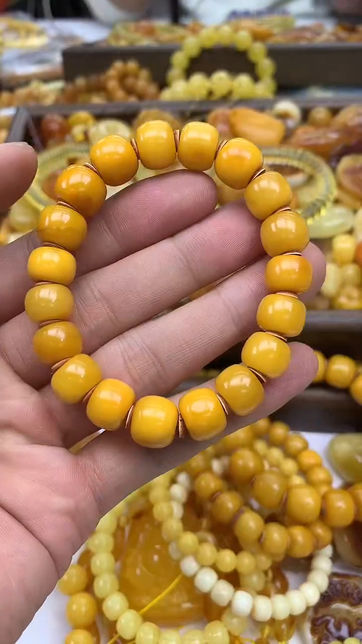 裸石琥珀未镶嵌手串
