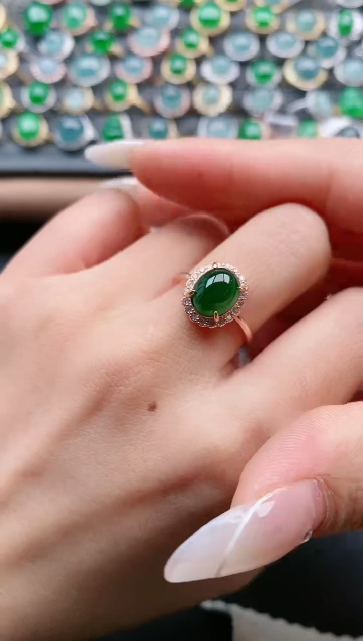 【闪购商品】翡翠戒指银S925镶嵌11111111
