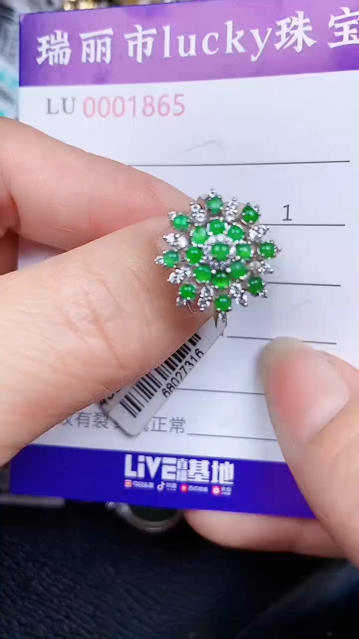 颈饰银S925镶嵌翡翠1865