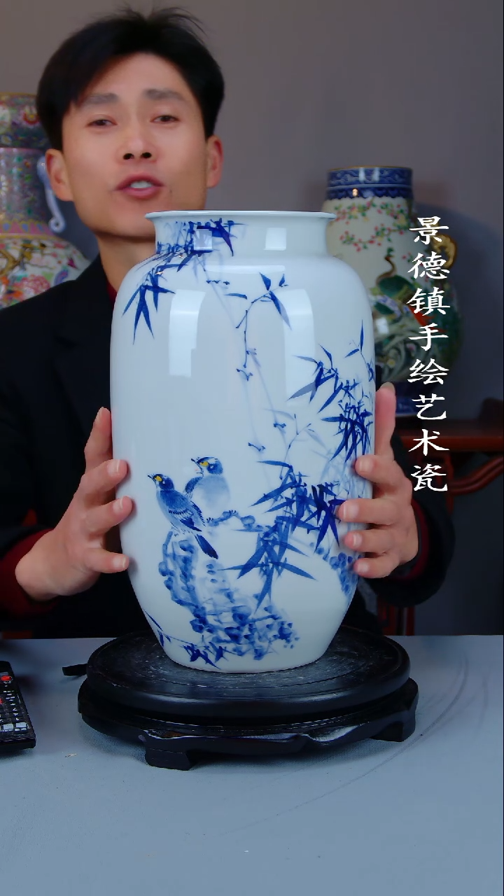 摆件陶瓷景德镇手工手绘陶瓷摆件36