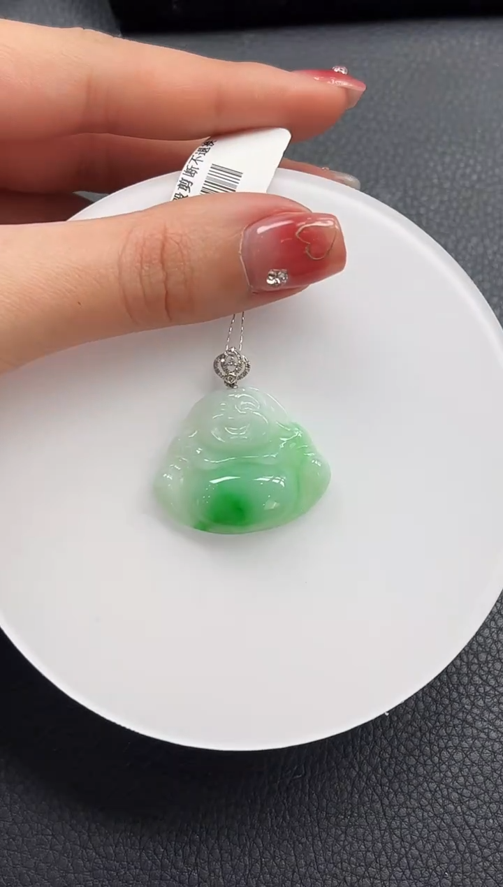 【闪购商品】翡翠颈饰18K金镶嵌佛公