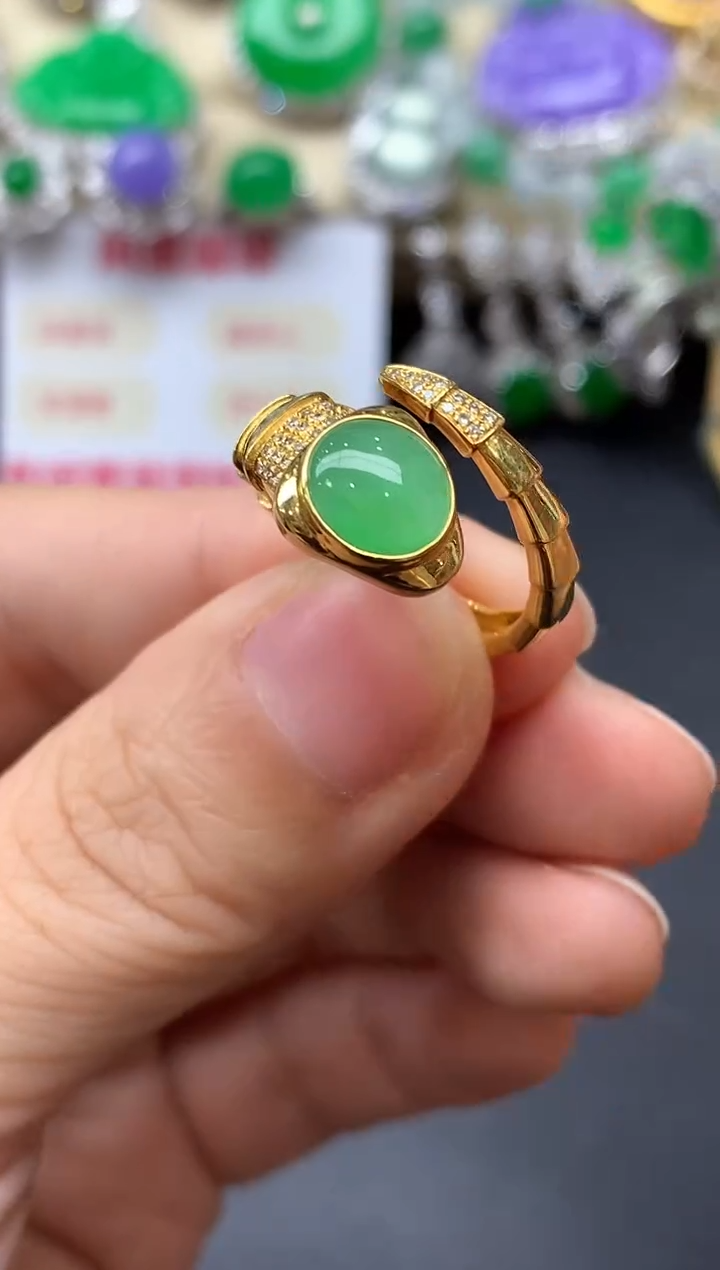 未镶嵌戒指翡翠351-中国好珍宝