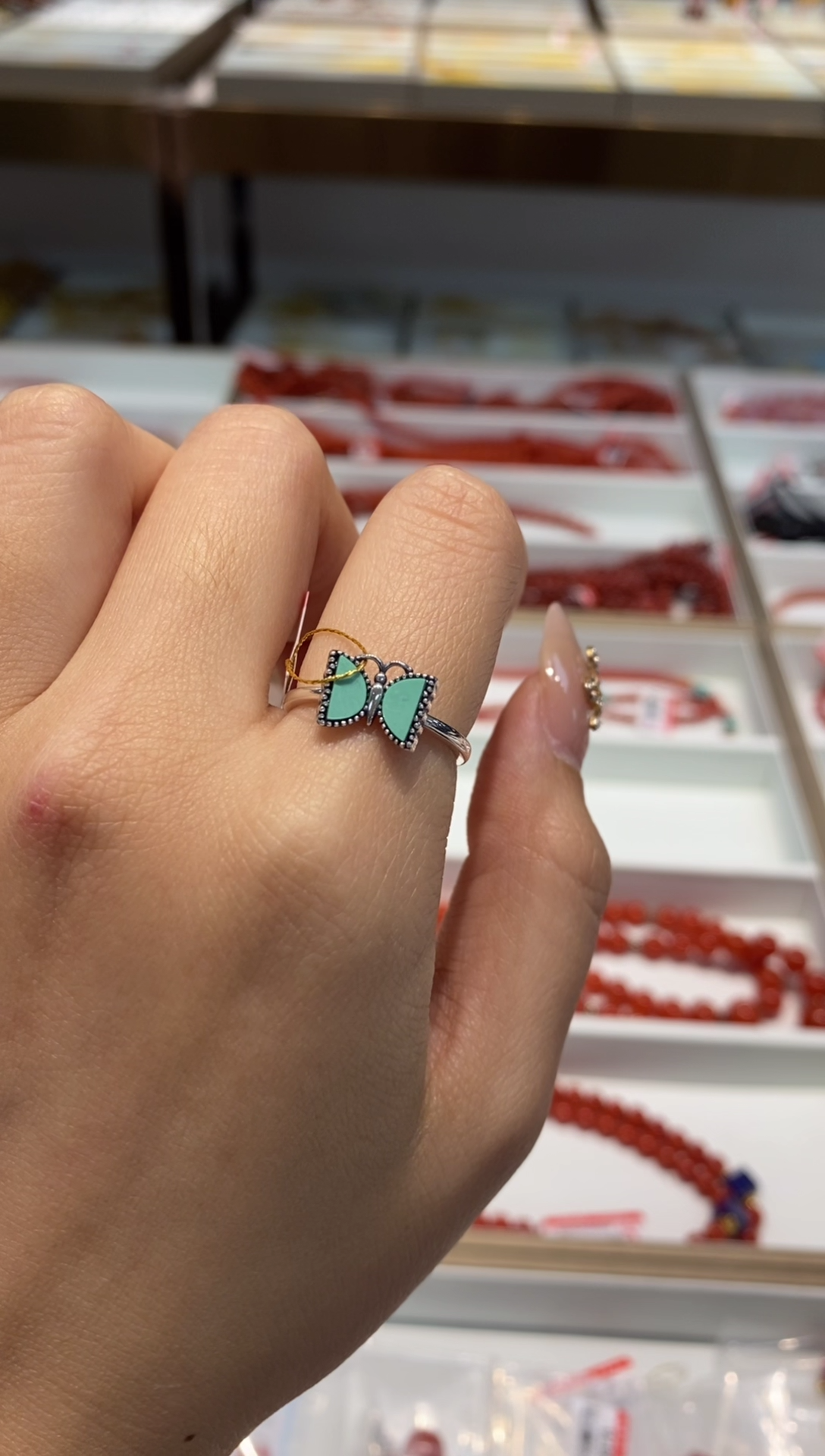 【闪购商品】绿松石戒指银S925镶嵌戒指