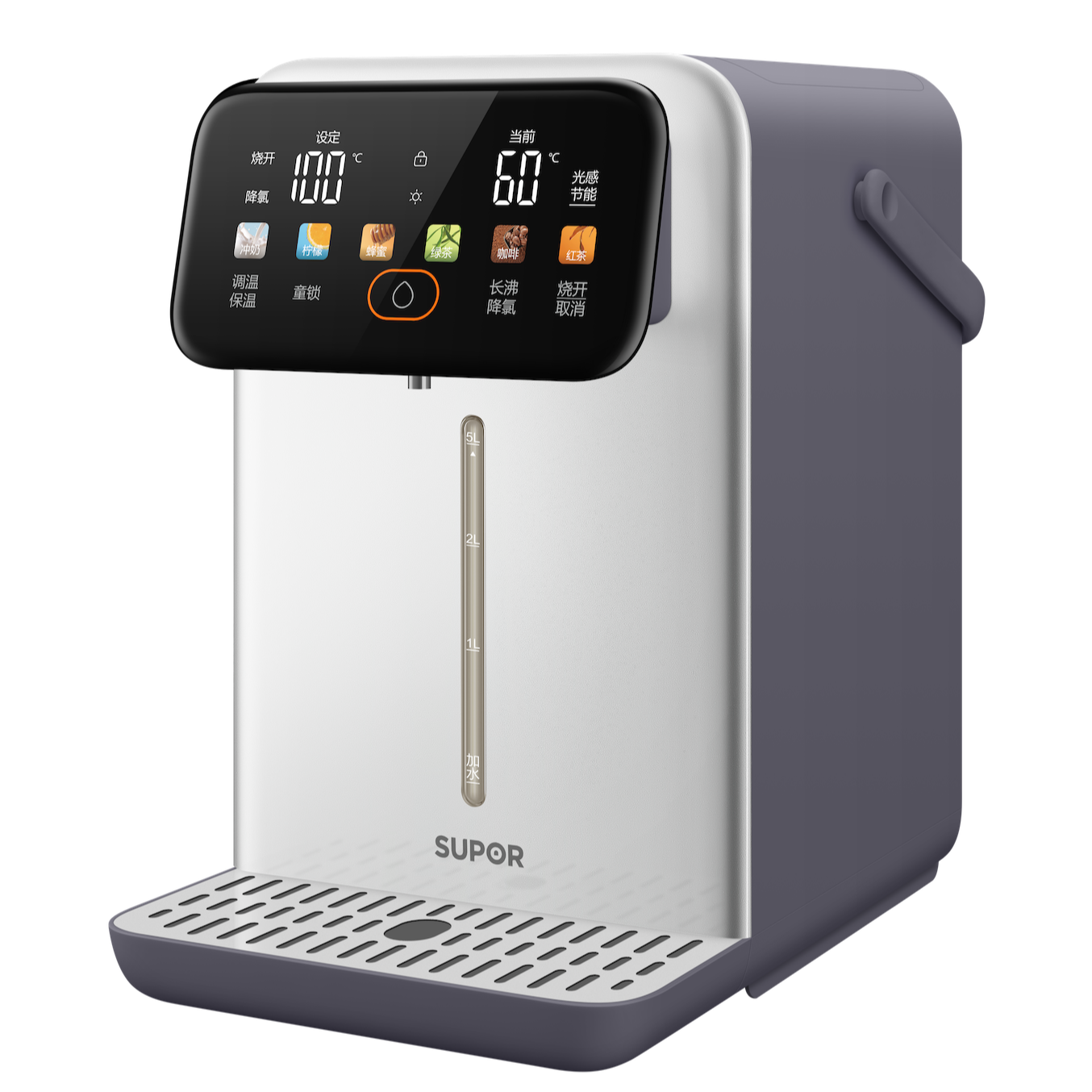 SUPOR/苏泊尔电水瓶SW-50S601上盖可拆大彩屏316L无缝胆抑菌水路
