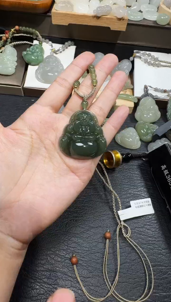 颈饰未镶嵌和田玉靓*晶40高货佛公