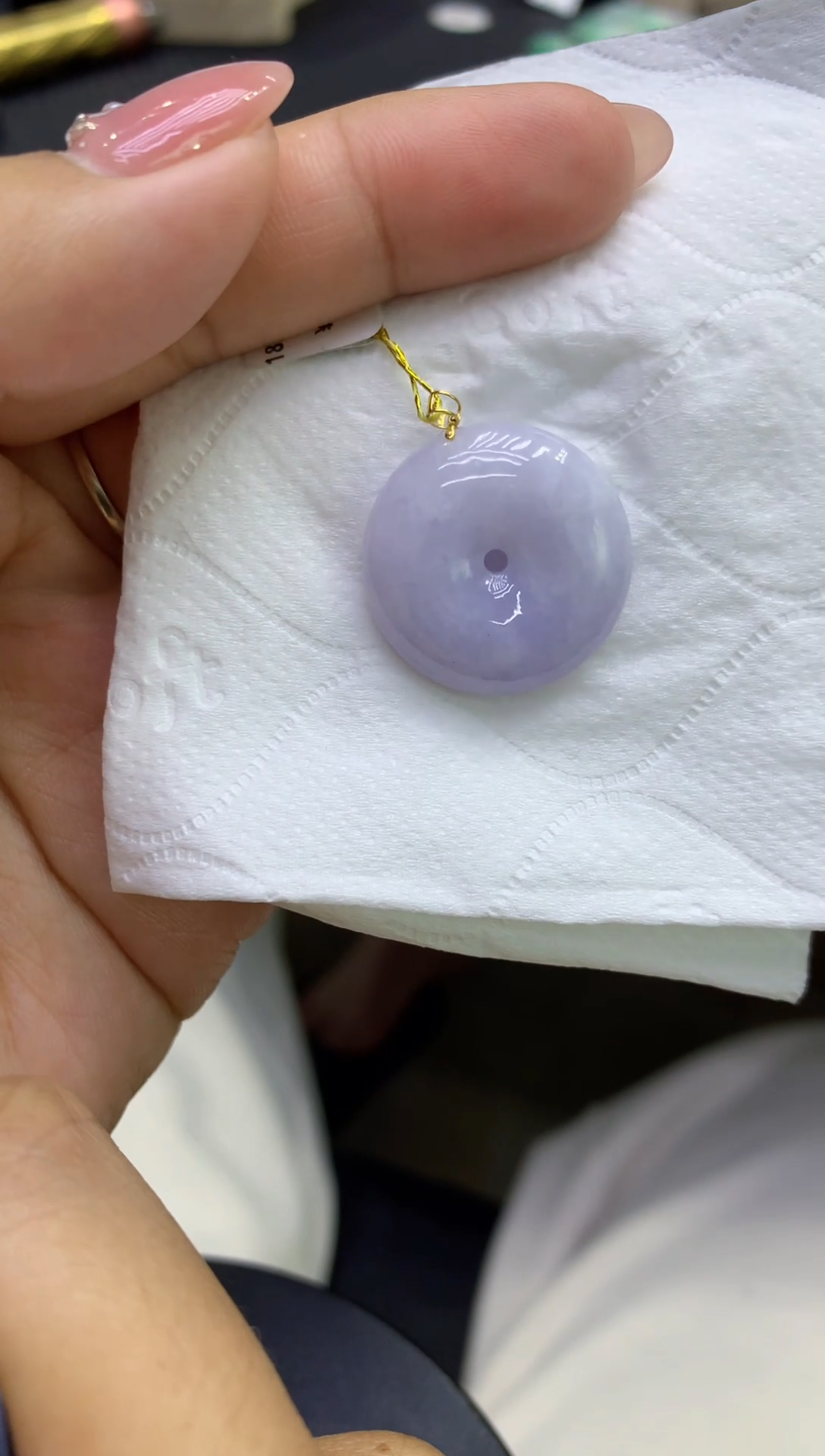 颈饰18K金镶嵌翡翠天然缅甸A货翡翠