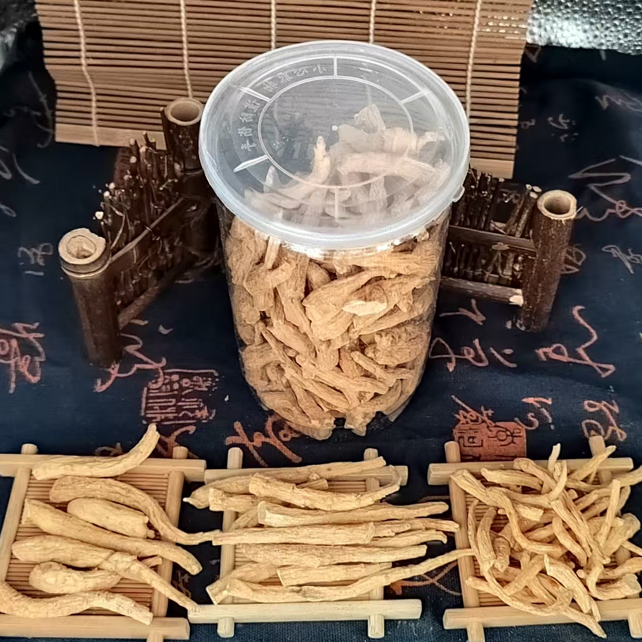 长白山西洋参段花旗参腿丁直播打粉