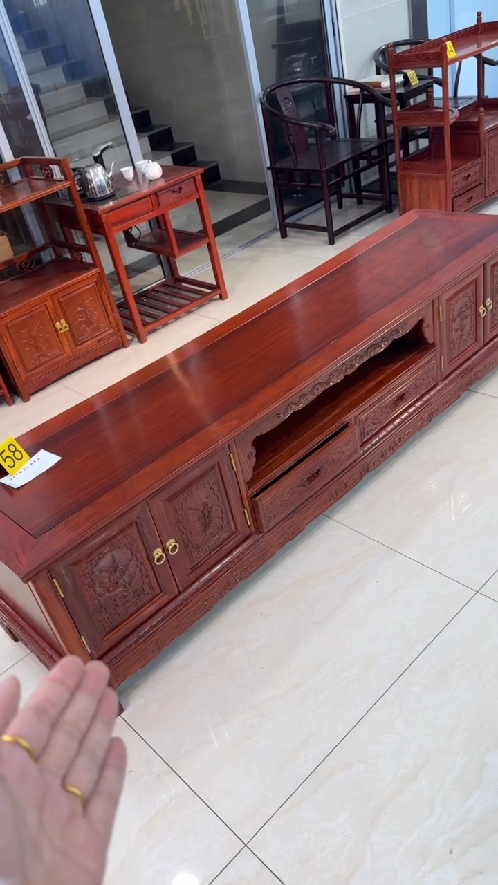 【闪购商品】花梨木类储物柜200*50*50刺猬紫檀电视柜