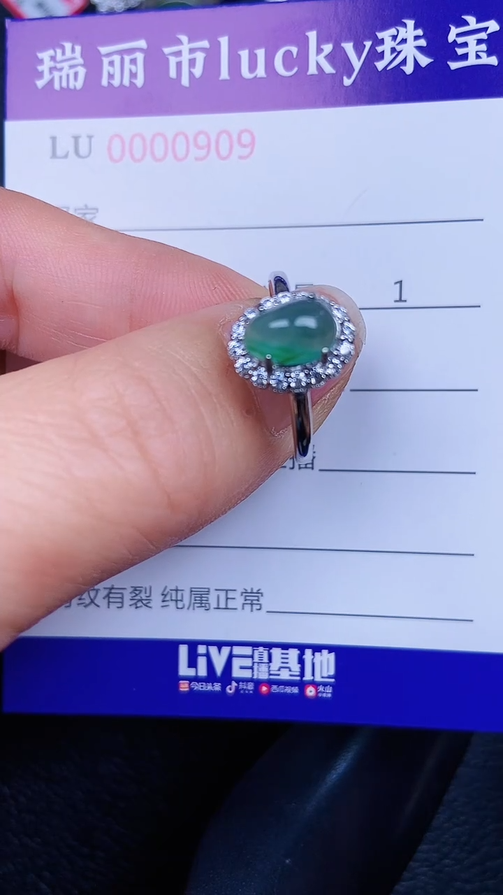 颈饰银S925镶嵌翡翠0909