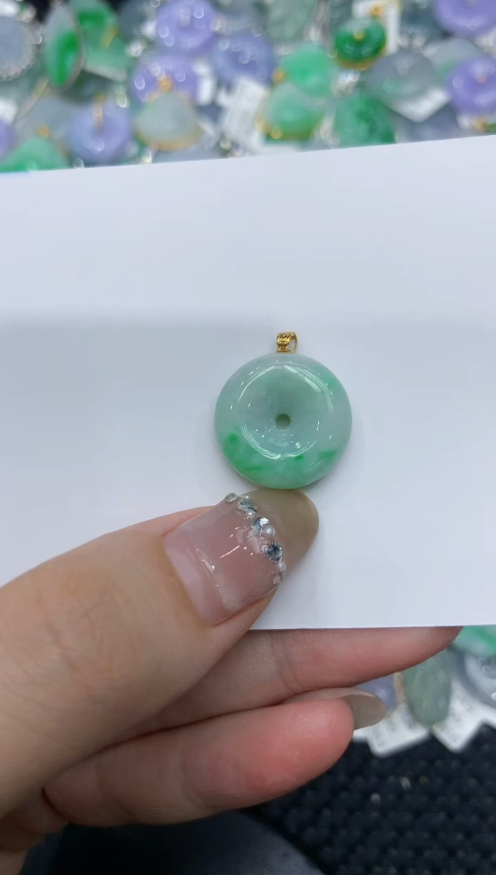 【闪购商品】翡翠颈饰18K金镶嵌222222222