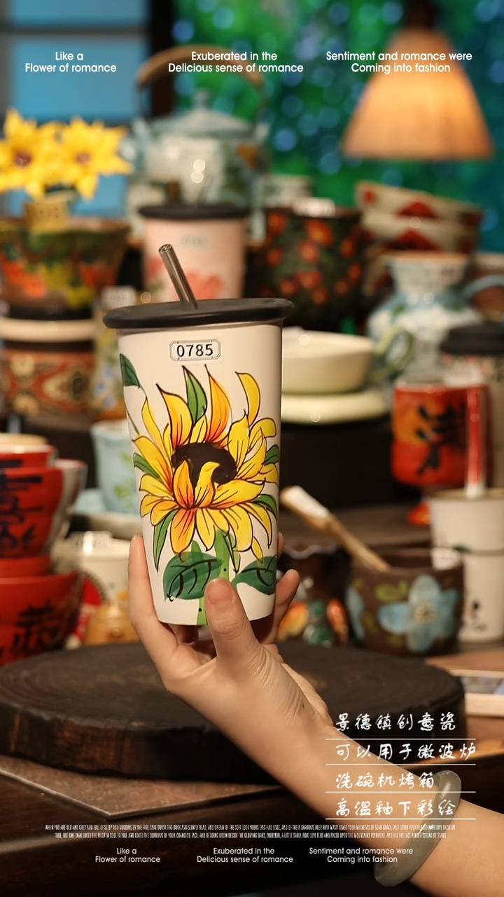 陶瓷景德镇高温釉下彩手工手绘款式@A0785@