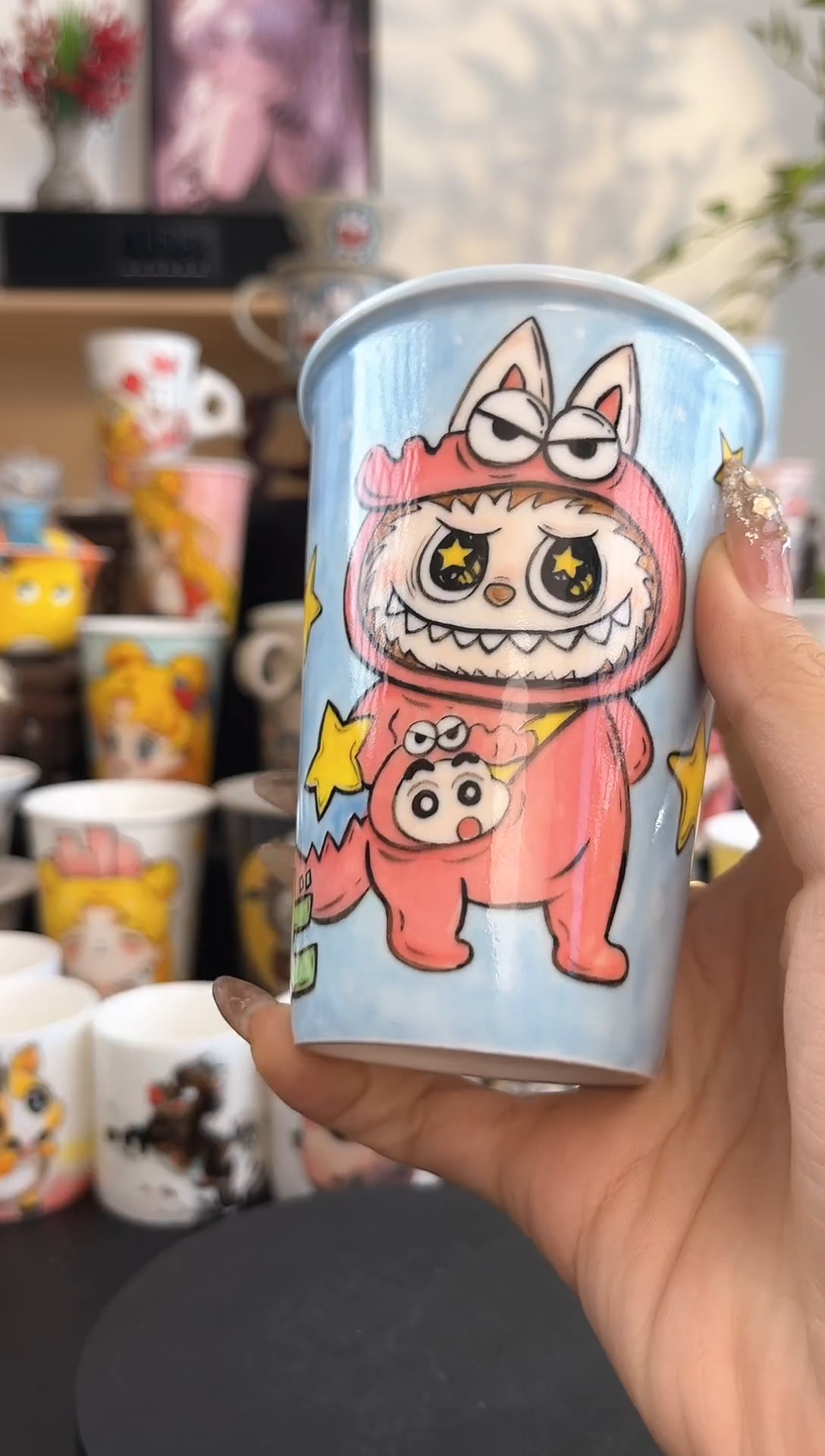 【闪购商品】摆件手工手绘陶瓷小杯杯