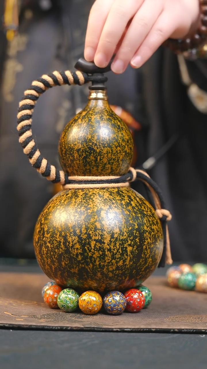 【闪购商品】YE190大漆酒葫芦不包手串及旋转底座