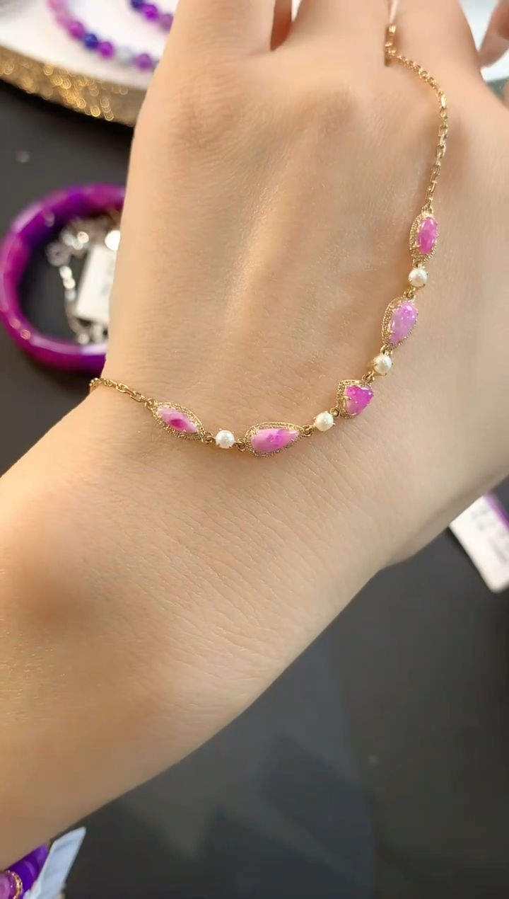 【闪购商品】苏纪石（舒俱来）.18K金镶嵌舒俱来手链