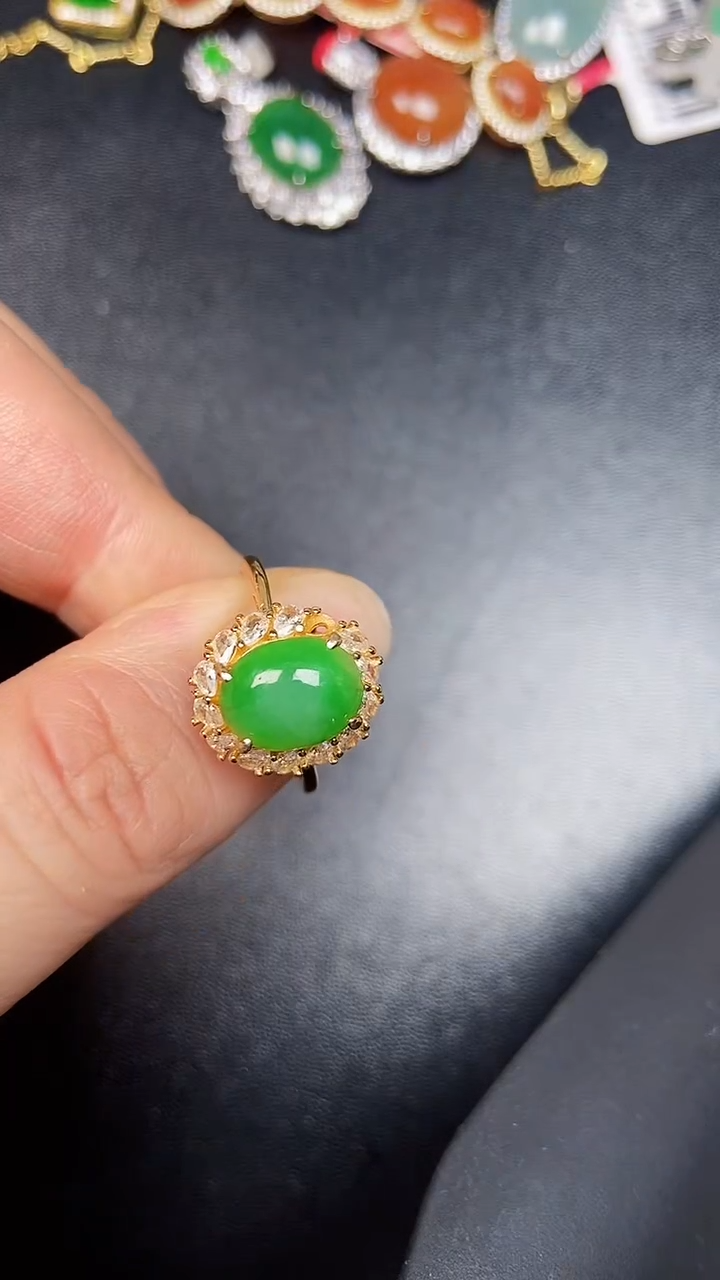 银S925镶嵌戒指翡翠1770