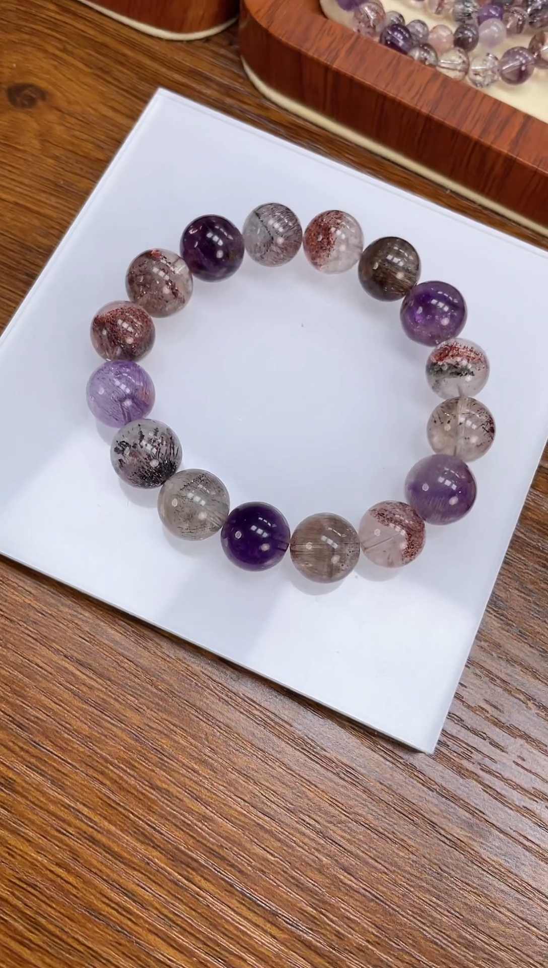 【闪购商品】水晶手链未镶嵌天然超七12mm多样性发一