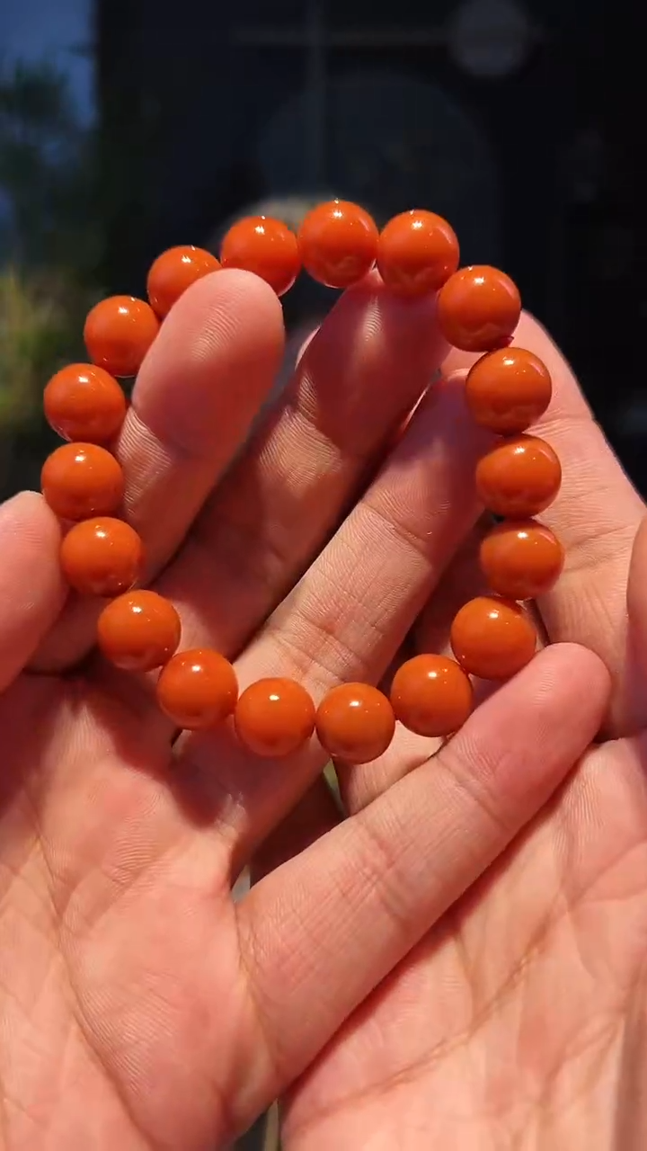 【闪购商品】南红玛瑙手串未镶嵌11+柿子黄