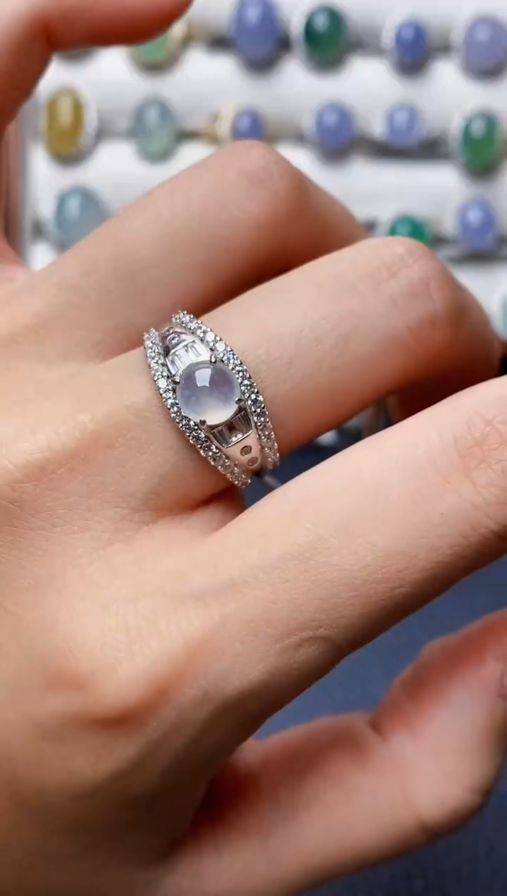 银S925镶嵌戒指翡翠2209