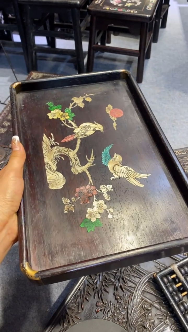 木紫檀拆件雕刻板以直播间实物为准微瑕老物件