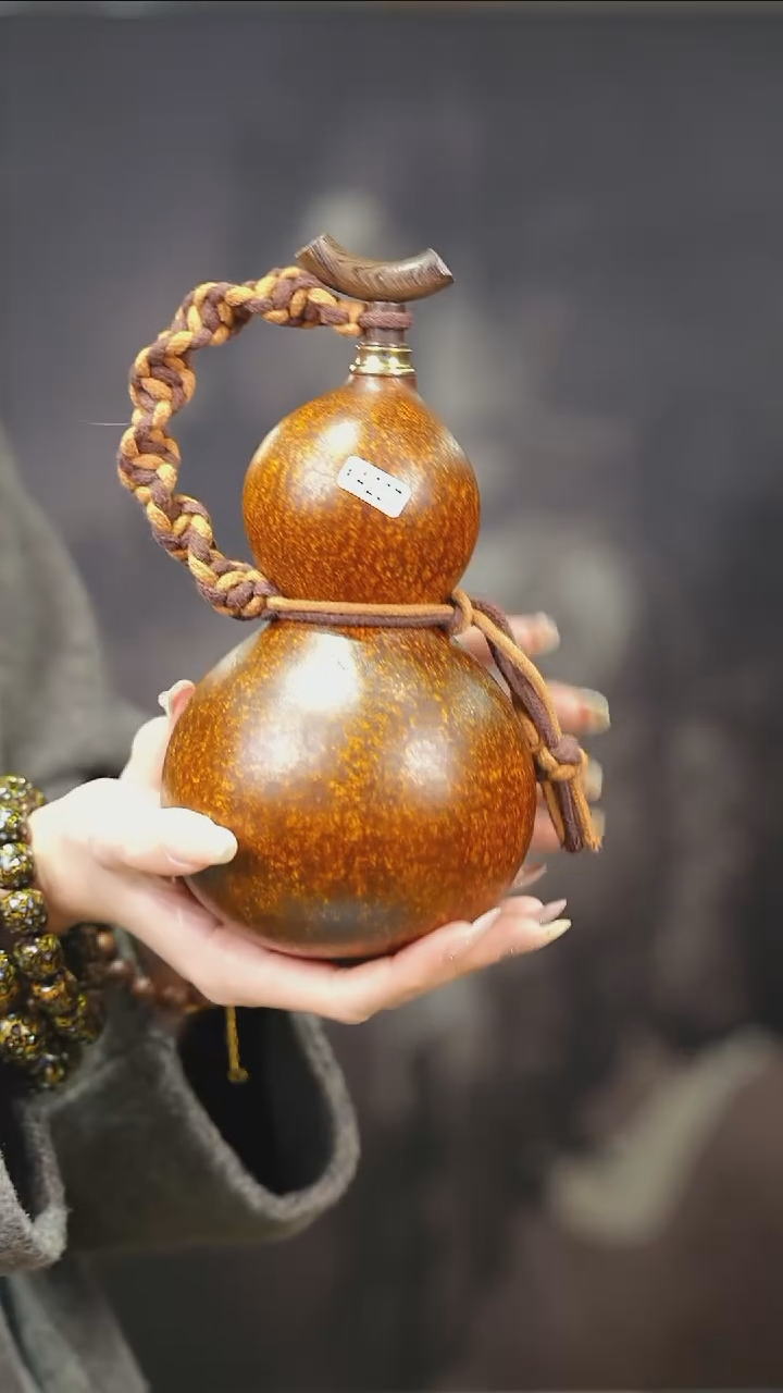 【闪购商品】XA207大漆酒葫芦不包手串及旋转底座