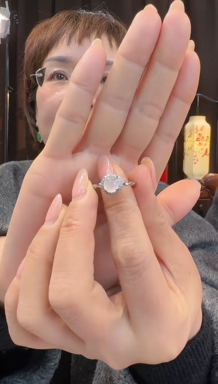 【闪购商品】翡翠戒指银S925镶嵌戒指