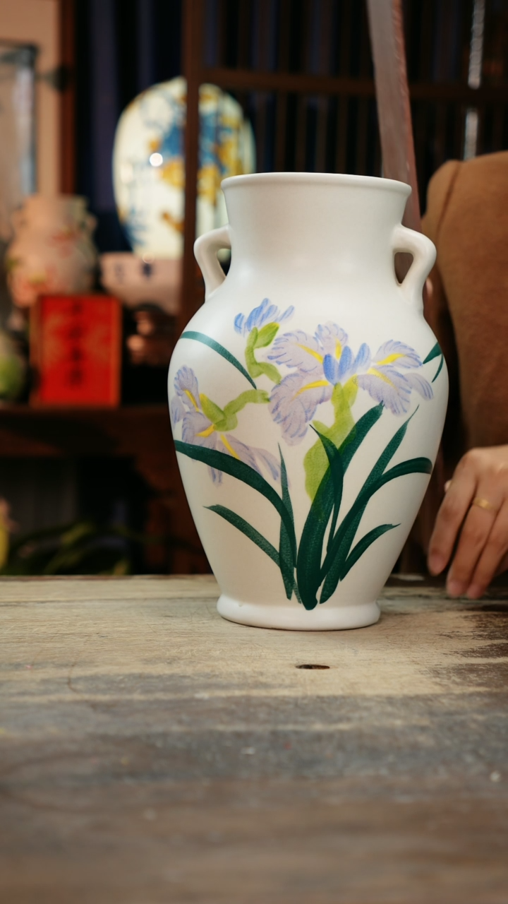 【闪购商品】瓷片景德镇纯手工釉下彩精品花瓶