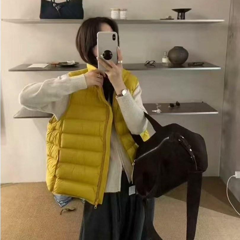 1020新款立领排骨短款小个子羽绒马甲背心外套