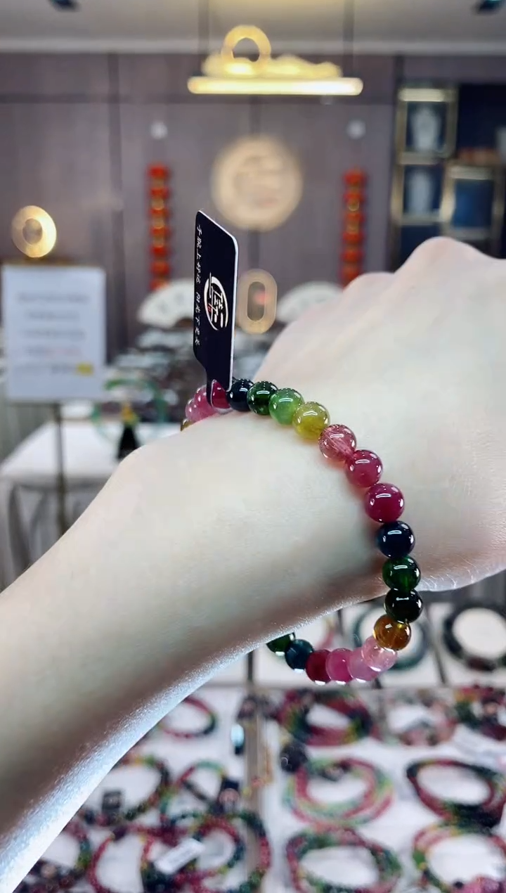 【闪购商品】单圈手串6mm+未镶嵌碧玺dan多样性发货一条