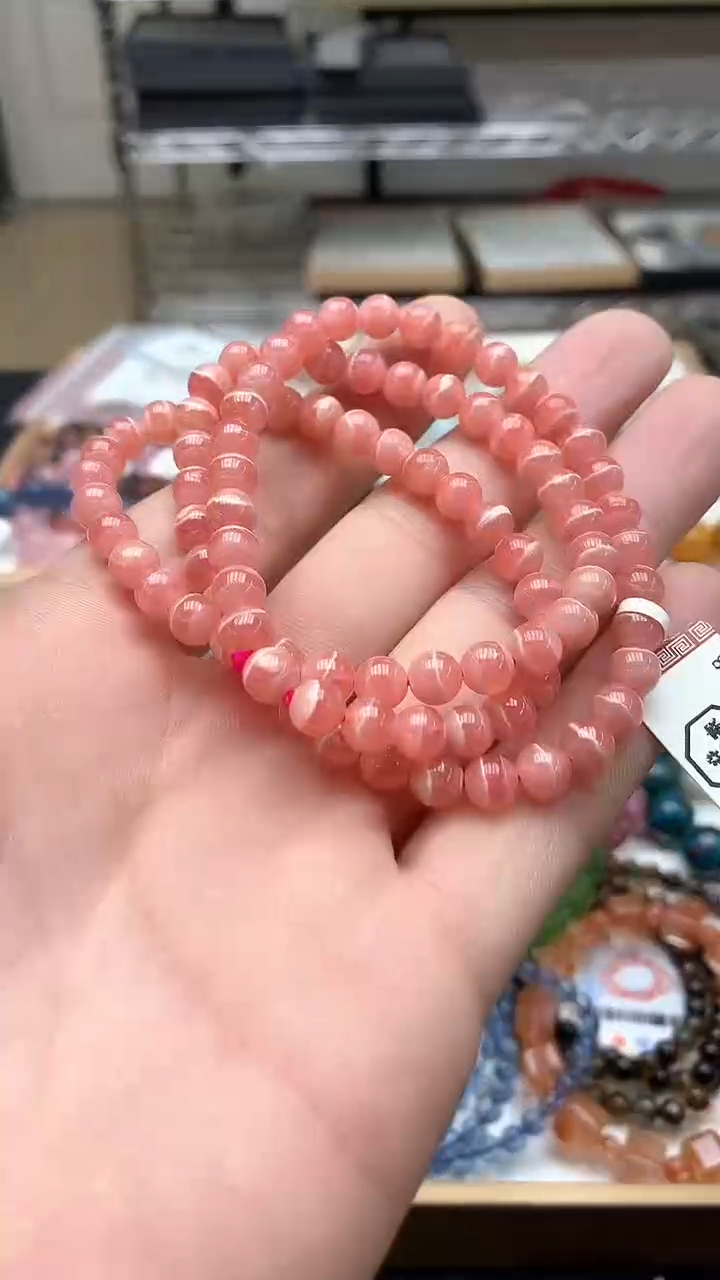 【闪购商品】菱锰矿（红纹石）手绳未镶嵌手链57