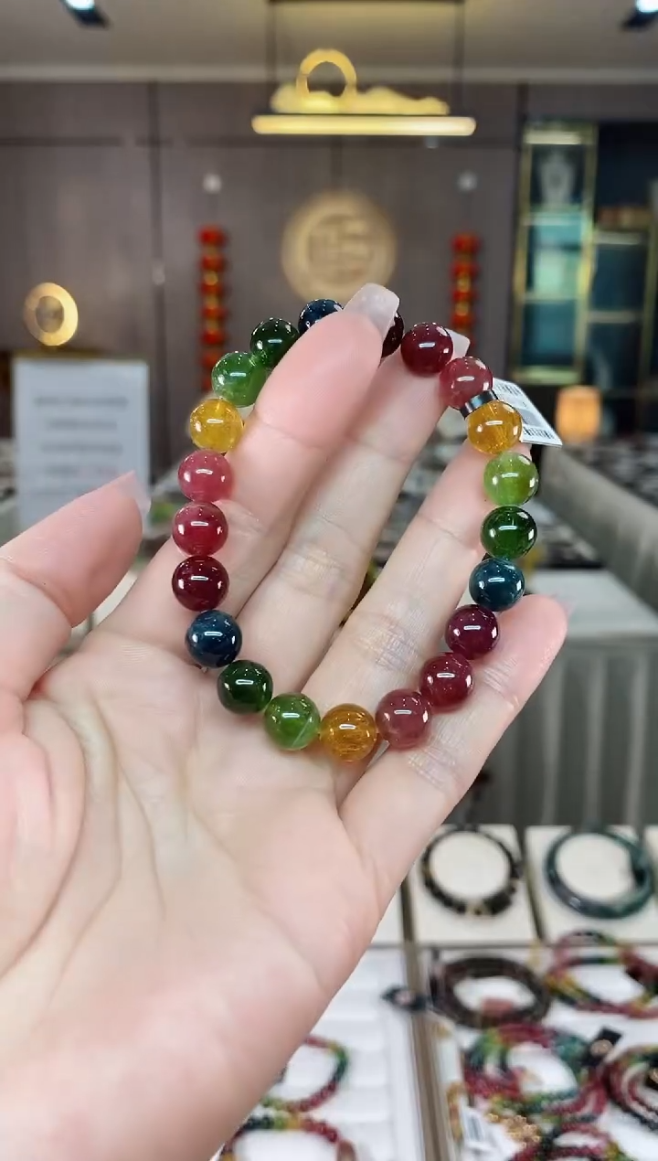 【闪购商品】碧玺单圈手串9mm+未镶嵌（多样性发一条）hon