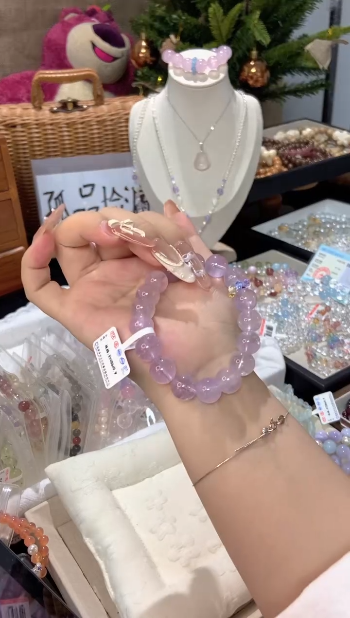 水晶手串未镶嵌孤品捡漏均匀瑕疵介意勿拍