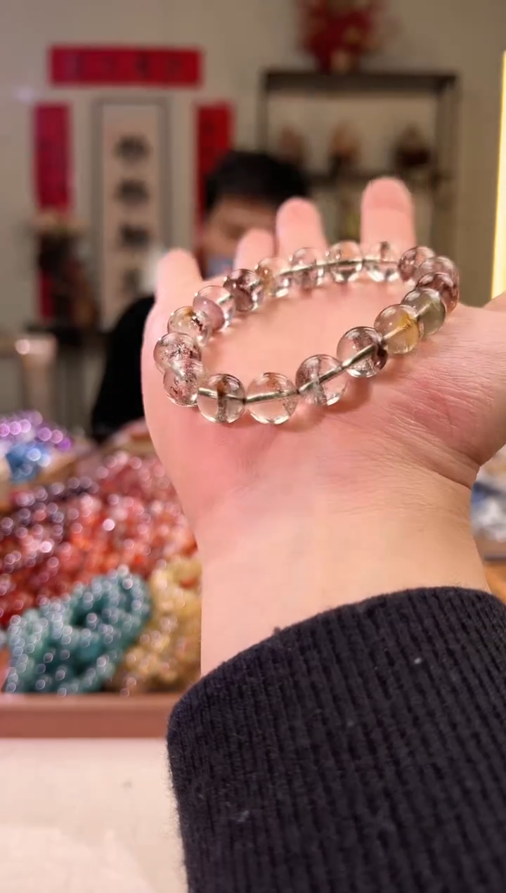 【闪购商品】水晶手链银S925镶嵌11+mm四级幽灵（多样性发其一）