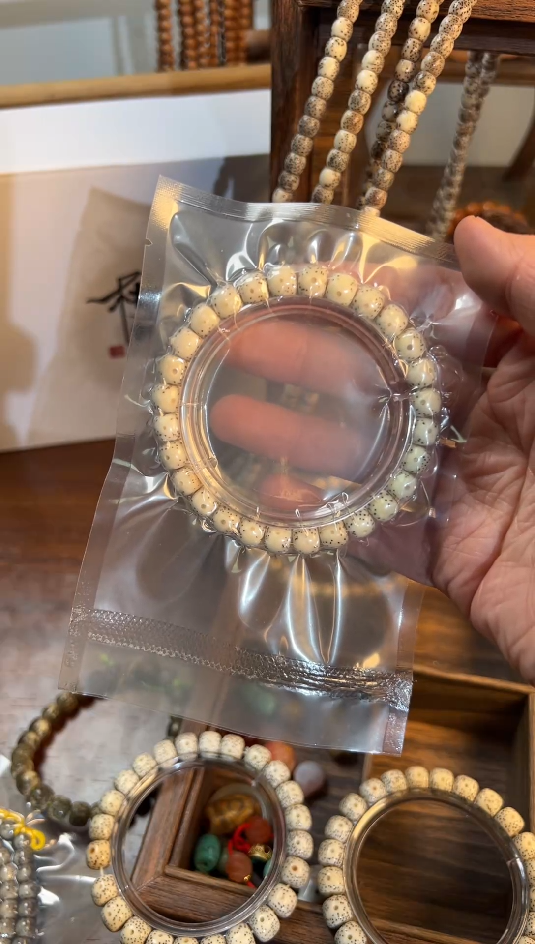 手串星月菩提116留白