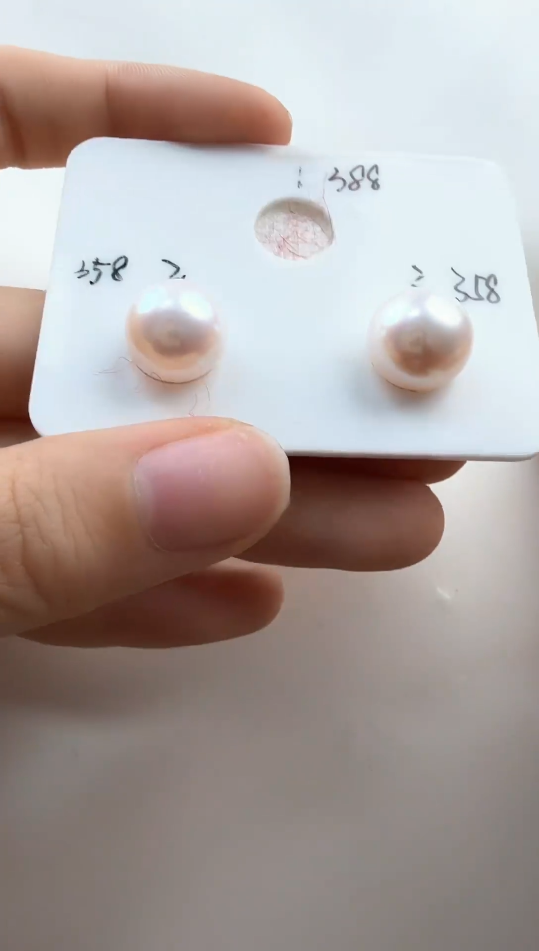 【闪购商品】淡水珍珠耳饰银S925镶嵌11-12mm爱迪生素钉