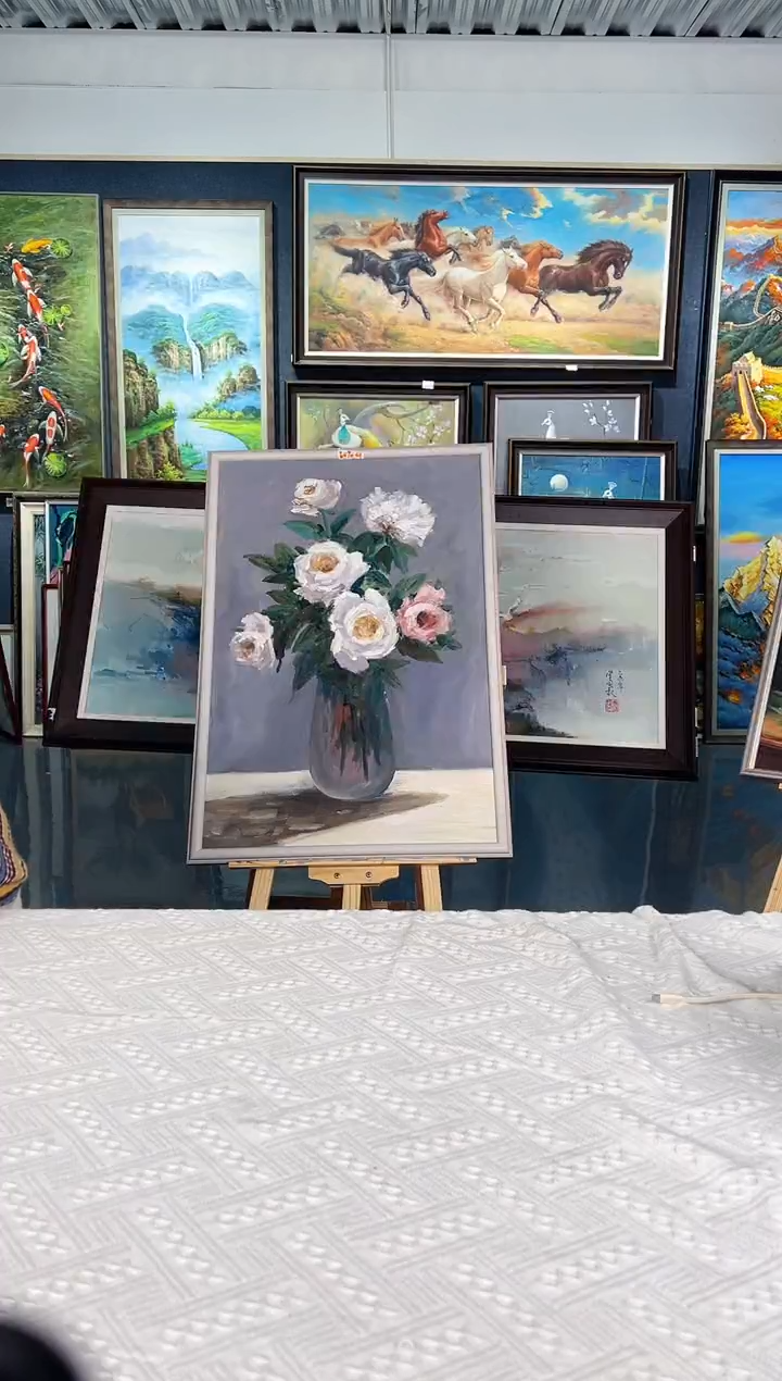 【闪购商品】油画106号 60*90 插花-手绘油画