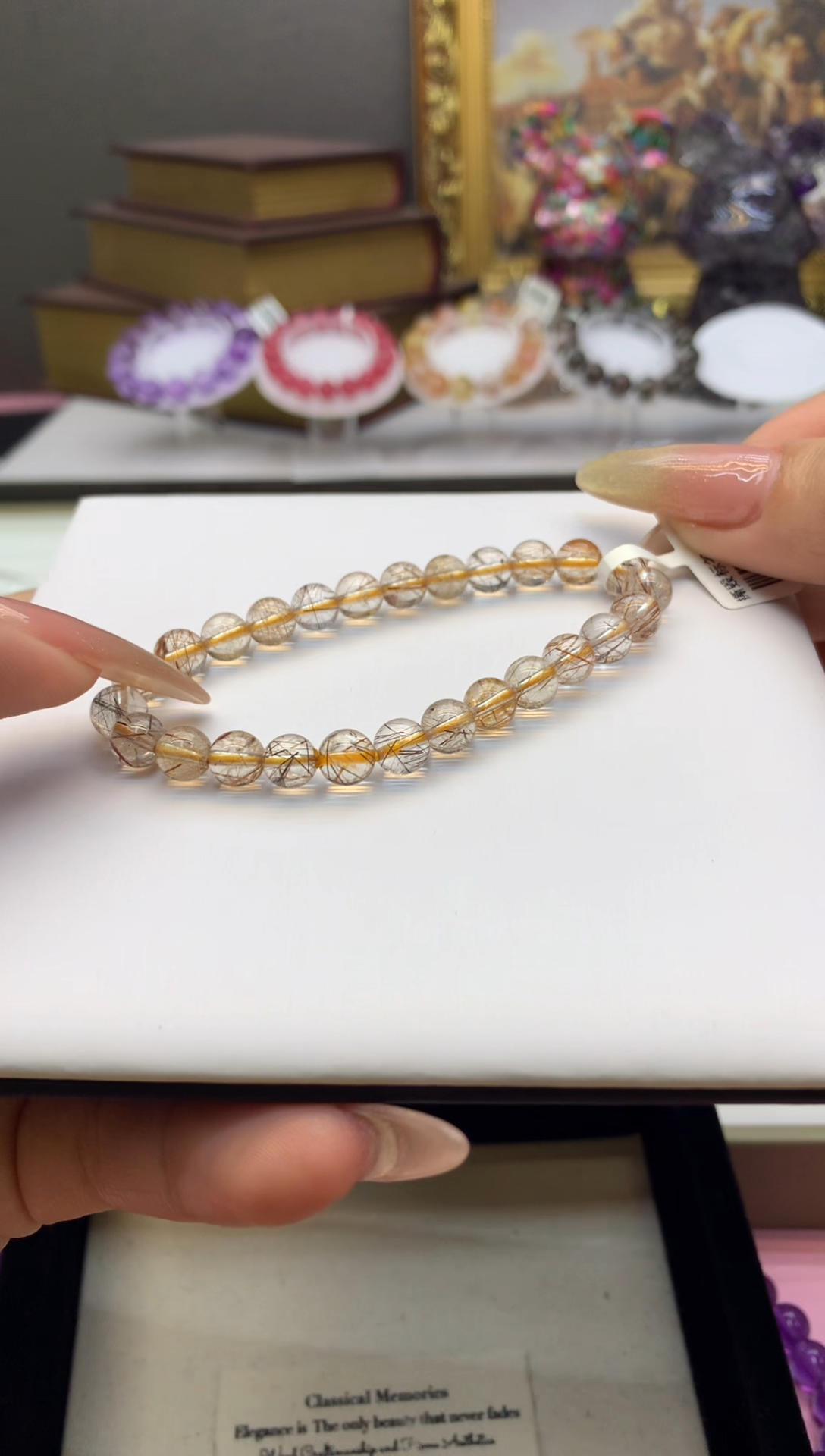 【闪购商品】水晶手串未镶嵌透体铜发晶7+（颜色以实物为主）