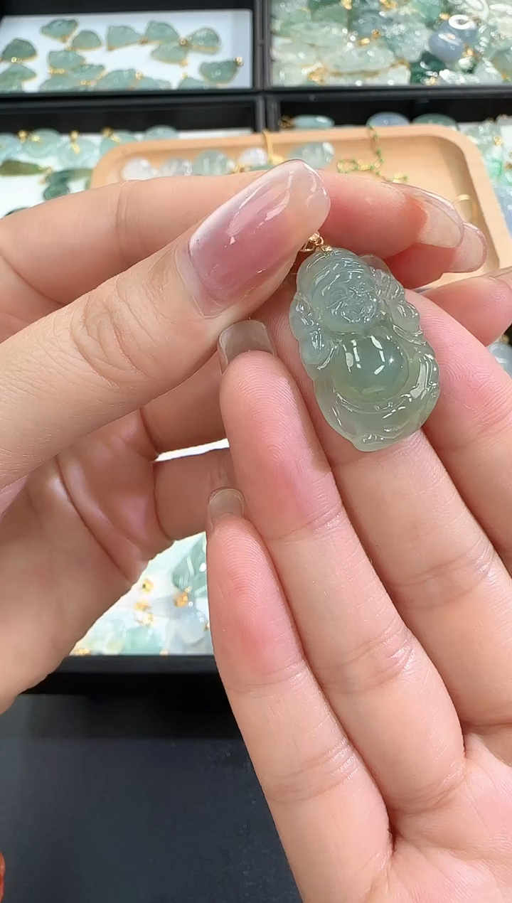 【闪购商品】翡翠颈饰18K金镶嵌25021188