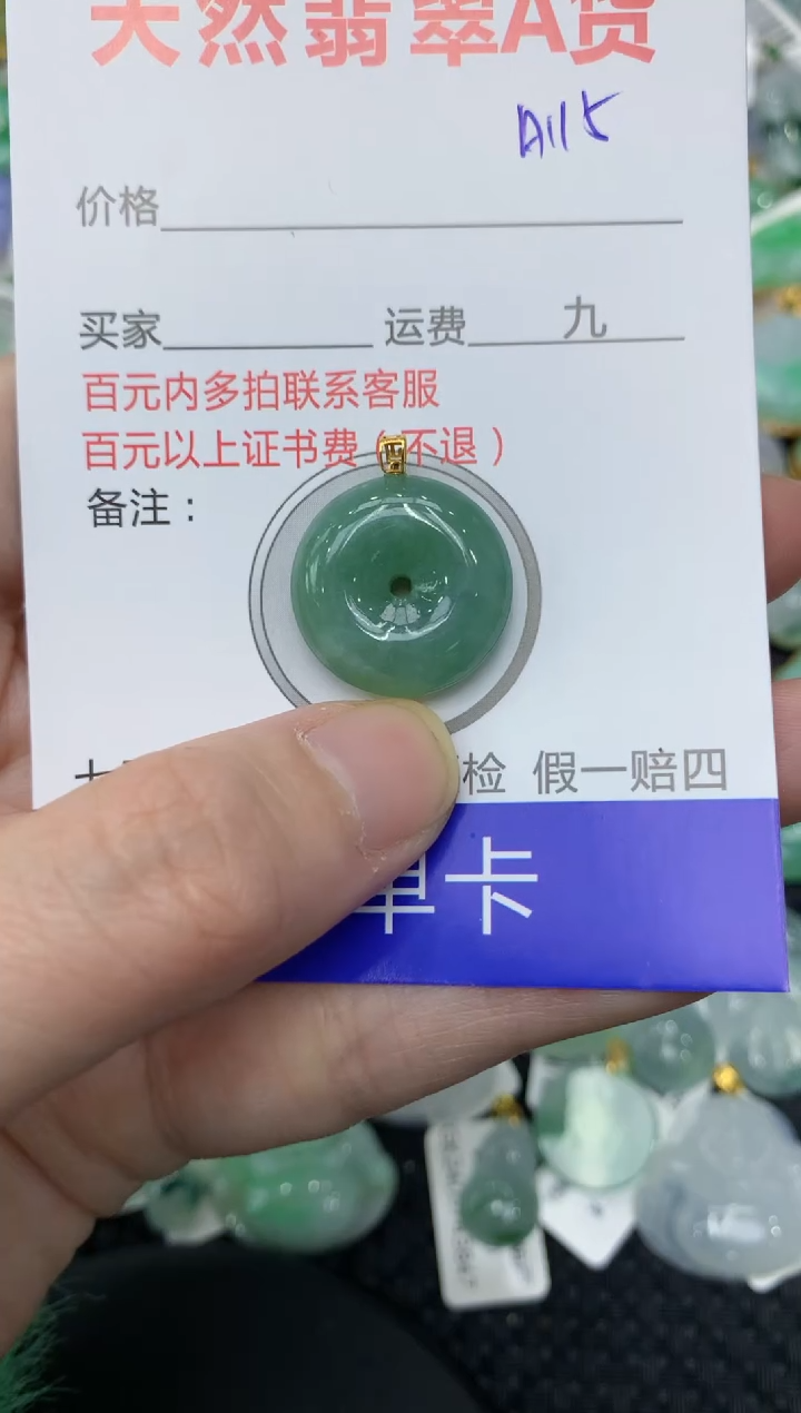 【闪购商品】翡翠颈饰18K金镶嵌1111111111