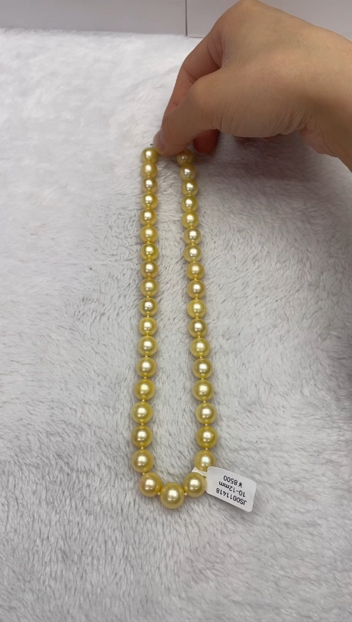 【闪购商品】海水珍珠项链未镶嵌南洋金珠10-12mm（多样性发一）