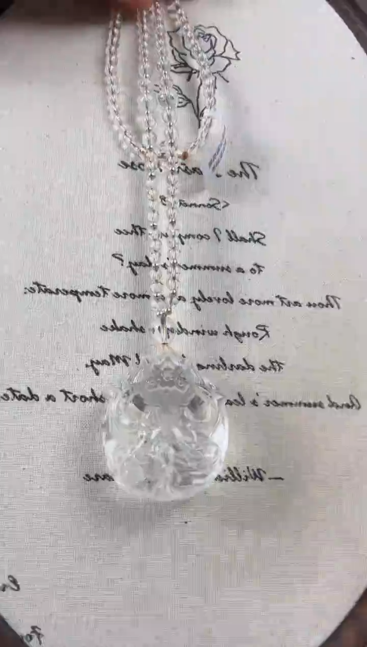 颈饰未镶嵌水晶纯天然水晶狐狐吊坠