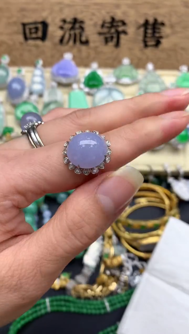 【闪购商品】翡翠戒指18K金镶嵌588-中国好珍宝