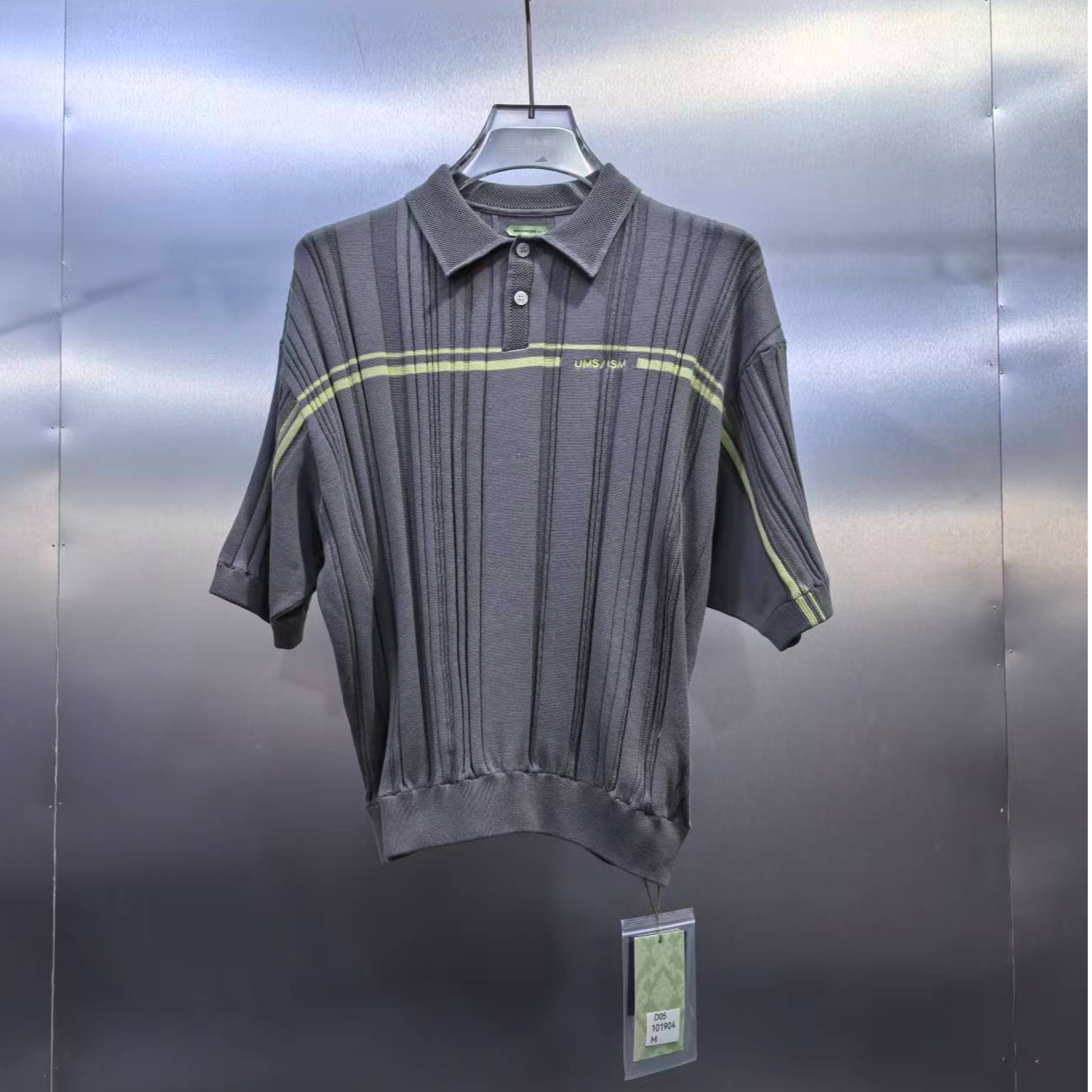 D05-101904-UMA夏季长条拼色设计时尚POLO领半袖