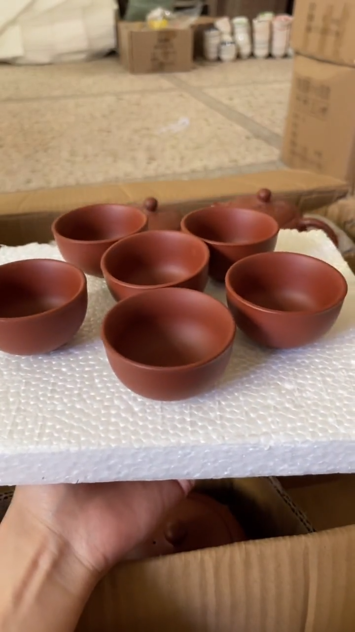 茶壶紫砂6个紫砂杯子正品包邮