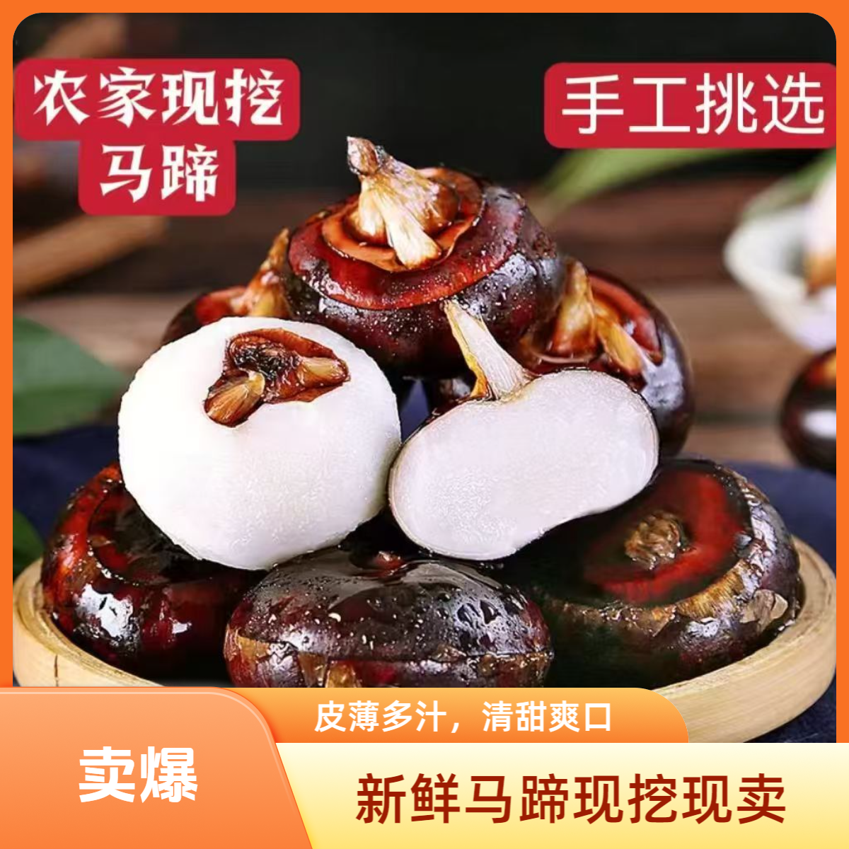 【水果马蹄】25年现挖正宗广西荔浦马蹄荸荠地梨新鲜现挖原生态3斤5斤包邮荔浦马蹄