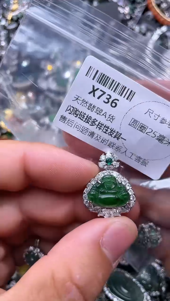 【闪购商品】翡翠颈饰未镶嵌X736吊坠