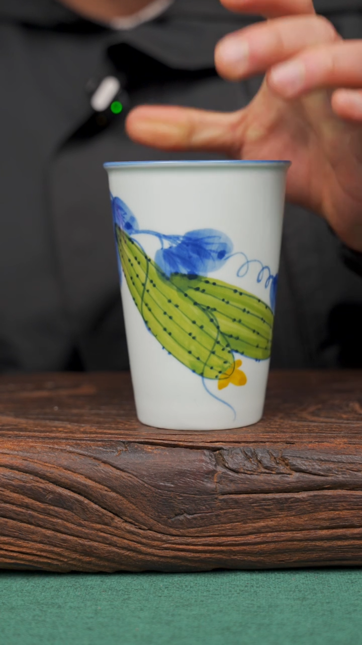 【闪购商品】瓷片32景德镇杯釉下手工手绘瓷器