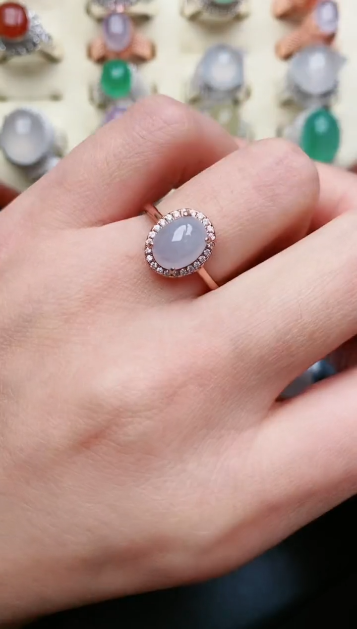 翡翠戒指银S925镶嵌.....