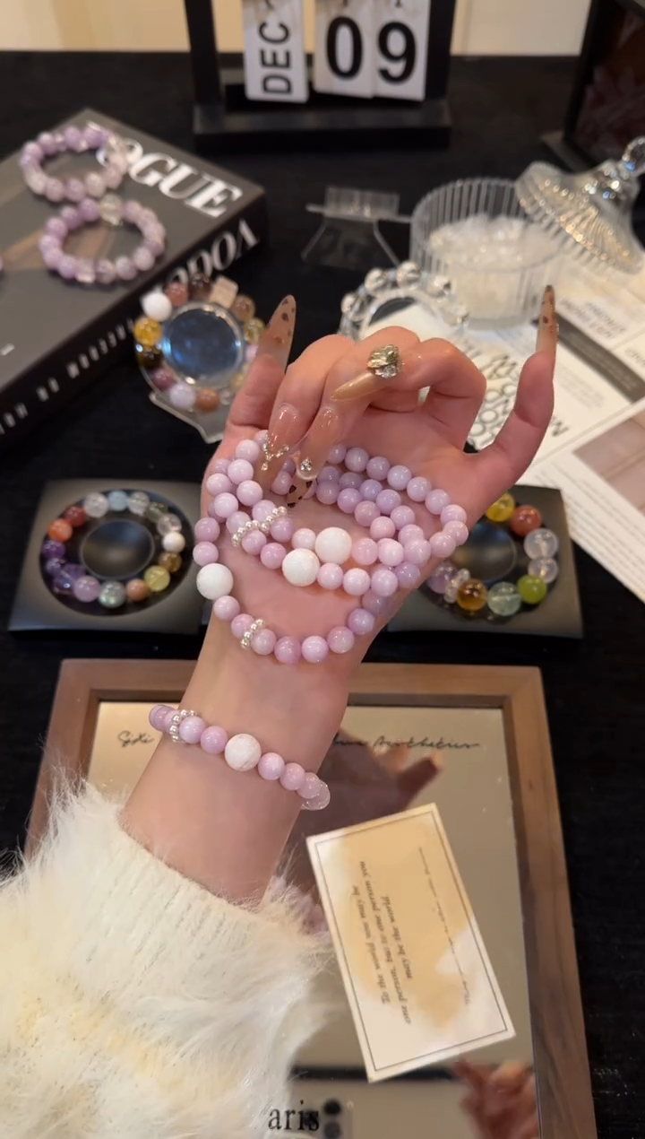 未镶嵌锂辉石手串紫锂辉x3471