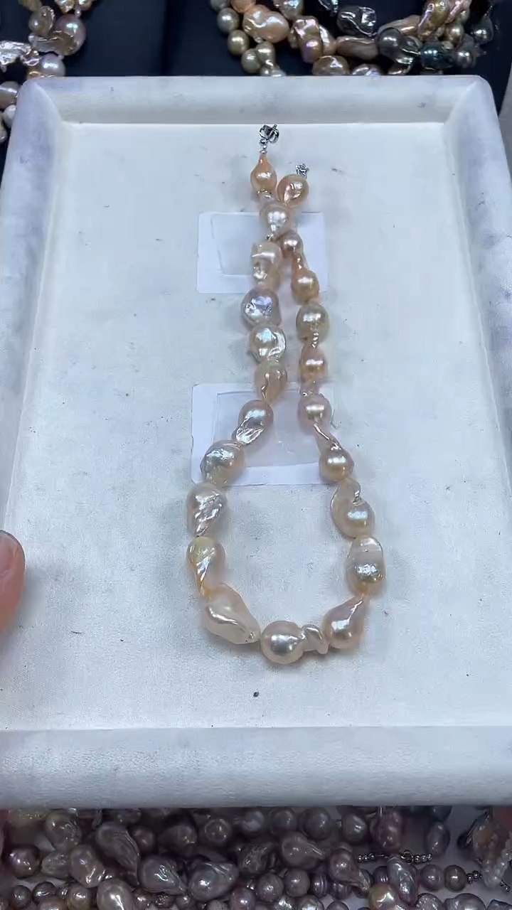 未镶嵌淡水珍珠项链【纯恬巴洛克饰品】