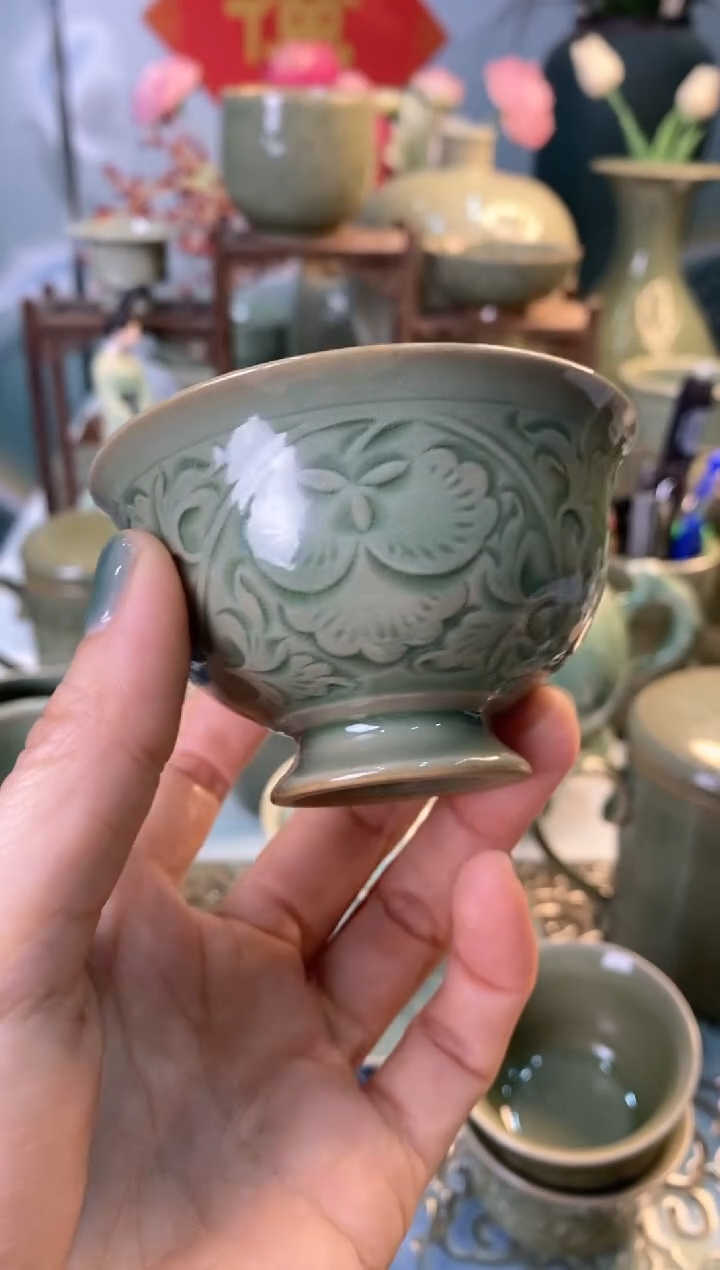 【闪购商品】900126全手工刻花主人杯礼盒装